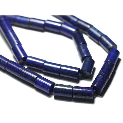 4pc - Perles de Pierre - Lapis Lazuli Tubes 12x8mm - 4558550091581