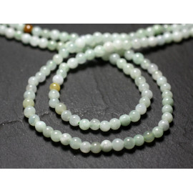 10pc - Cuentas de piedra - Bolas de jade birmanas 4mm - 4558550092830 