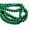 10pc - Perles de Pierre - Jade Boules 8mm Vert Empire -  4558550081698 