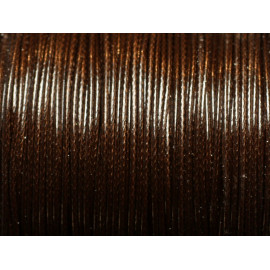 Spool 180 meters approx - Waxed Cotton Cord Thread 1mm Brown Coffee