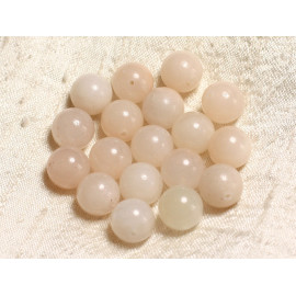 Faden 39cm ca. 46pc - Steinperlen - Pink Aventurine Balls 8mm