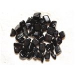 40pc - Grosses Perles Rocailles Chips de Pierre - Onyx Noir 5-15mm  4558550028105