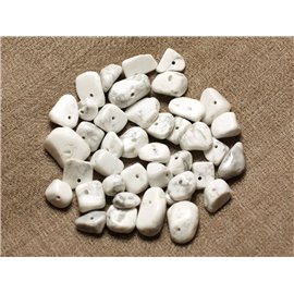 50pc - Perline seme grandi Chip di pietra - Howlite 5-15mm 4558550028181