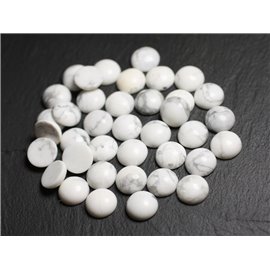 1pc - Cabochon Pierre Howlite Rond 14mm blanc gris - 7427039743341