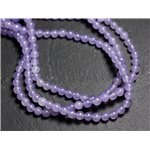 Fil 39cm 92pc env - Perles de Pierre - Jade Mauve Lavande Boules 4mm -  4558550039309 