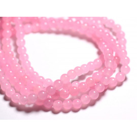 Hilo 39cm aprox 48pc - Cuentas de Piedra - Bolas de Jade 8mm Rosa Claro