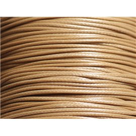 10 Meter - Gewachste Baumwollschnur 1mm beige - 4558550037725