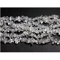 Fil 89cm 290pc env - Perles de Pierre - Cristal de Roche Quartz Rocailles Chips 5-10mm 