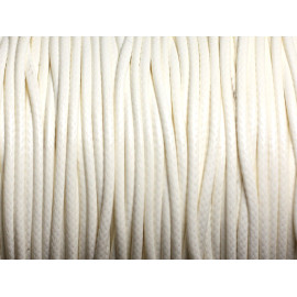 90 meter spool - Waxed Cotton Cord Thread 1mm White