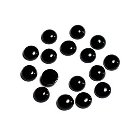 4pc - Stone Cabochons - Black Onyx Round 8mm - 4558550031884