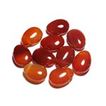 1pc - Pendentif Pierre - Cornaline Goutte 25mm Rouge Orange - 4558550092205